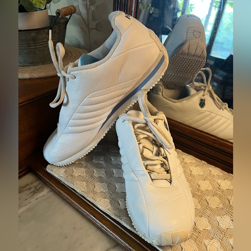 K*SWISS Classic Vintage Leather Casual Athletic Sneakers White Women's Size 10